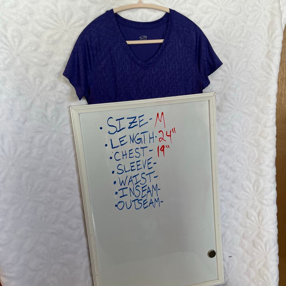 Champion C9 purple athletic tshirt size M preowned excellent short sleeve - Picture 6 of 6